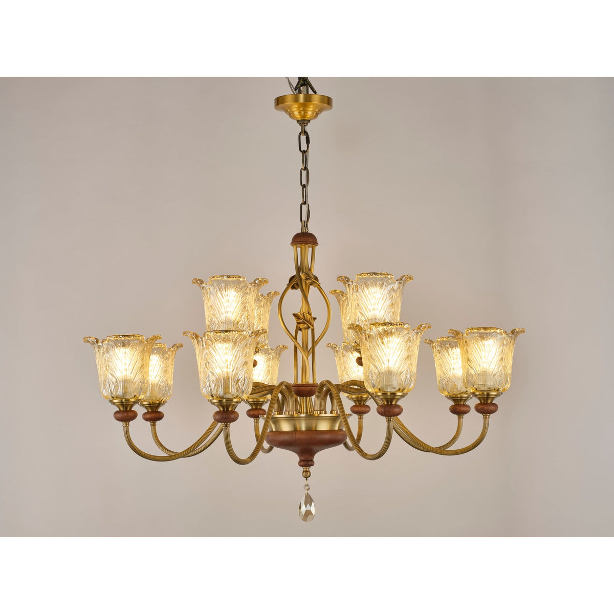 
Real product photograph of the ten-light single-tier chandelier