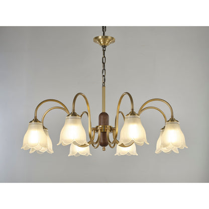 Supplier real angled product photograph of the eight-light chandelier