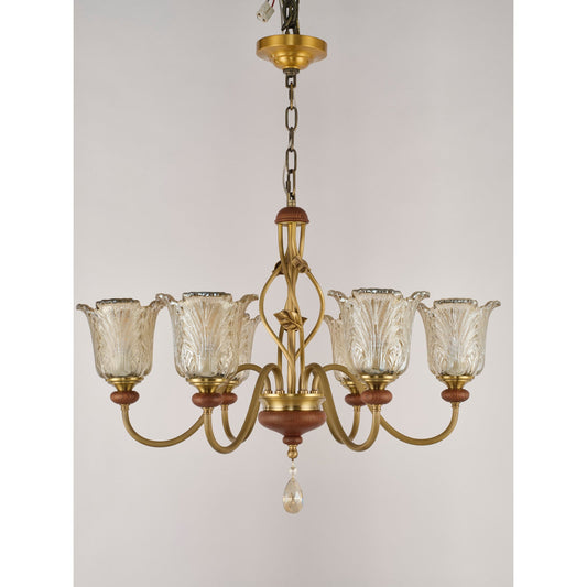 
Real product photograph of the six-light single-tier chandelier